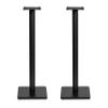 Fluance Floor Speaker Stands for Surround Sound and Bookshelf Speakers with Solid Construction, Adjustable Floor Spikes, Rubber Isolation Feet, Cable Management, Square Base - Matte Black/Pair (SS05S) view 1