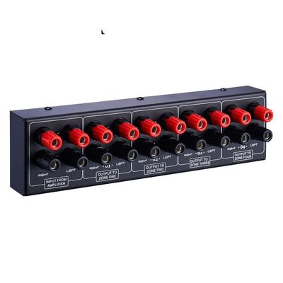 1 Input 4 Output Passive Audio Signal Switcher Selector 300W Signal Distribution Panel T0681