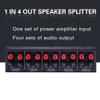 1 Input 4 Output Passive Audio Signal Switcher Selector 300W Signal Distribution Panel T0681 view 3
