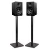 Fluance Ai61 Powered 2-Way 2.0 Stereo Bookshelf Speakers with Speaker Stands 6.5" Drivers 120W Amplifier for Turntable Bluetooth 5 Wireless Music Streaming - RCA Optical USB & Sub Out (Black Ash) view 1
