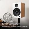 Fluance Ai61 Powered 2-Way 2.0 Stereo Bookshelf Speakers with Speaker Stands 6.5" Drivers 120W Amplifier for Turntable Bluetooth 5 Wireless Music Streaming - RCA Optical USB & Sub Out (Natural Walnut) view 2