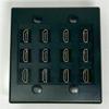 RiteAV 12 Port Flat Dual 2 Gang HDMI Wall Plate - Black view 1