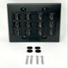 RiteAV 12 Port Flat Dual 2 Gang HDMI Wall Plate - Black view 2