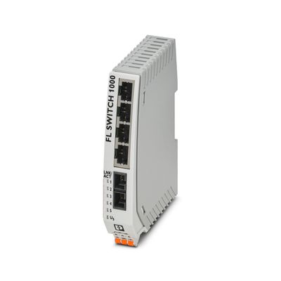 1084159, Ethernet Switch, 5 Port unmanaged Switch, 4 Copper 10/100 Mbps, 1 SC Fiber MM 100 Mbps, FL Switch 1004N-FX