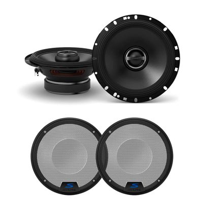 Alpine S-S65 6.5" Coax Speakers with KTE-S65G 6.5" Speaker Grills