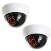 MaximalPower Fake CCTV Security Dummy Dome Camera with Red LED Light for Home, Shop, Business, etc. (2 Pack) view 1