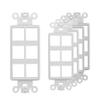 Chaosss &. Decorator Keystone Insert, Wall Plate Adapter 6 Port, 5 Pack White view 1