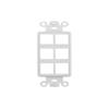 Chaosss &. Decorator Keystone Insert, Wall Plate Adapter 6 Port, 5 Pack White view 2