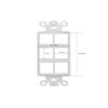 Chaosss &. Decorator Keystone Insert, Wall Plate Adapter 6 Port, 5 Pack White view 3