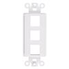 3-Port Decorator Keystone Insert, Wall Plate Adapter, 3 Port, 5 Pack White view 2