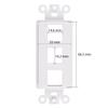 3-Port Decorator Keystone Insert, Wall Plate Adapter, 3 Port, 5 Pack White view 3