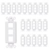 Chaosss &. 3-Port Decorator Keystone Insert, Wall Plate Adapter, 3 Port, 20 Pack White view 1