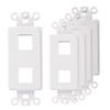 Chaosss &. 2-Port Decorator Keystone Insert, Wall Plate Adapter, 2 Port, 5 Pack White view 1