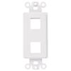 Chaosss &. 2-Port Decorator Keystone Insert, Wall Plate Adapter, 2 Port, 5 Pack White view 2