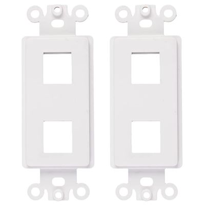 ChaosssCo Decorative Keystone Wallplate Insert Ports, 2 Port, 2 Pack White