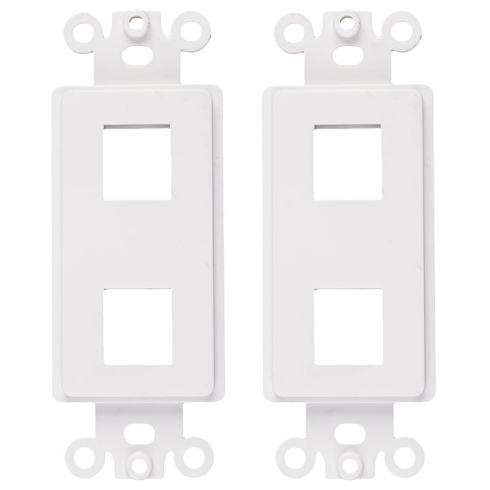 ChaosssCo Decorative Keystone Wallplate Insert Ports, 2 Port, 2 Pack White