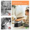 Cable Management Box 2 Pack with 16 Cable Clips Set-Large & Medium & Small Wooden Style Cable Organizer Box to Hide Wires&Power Strips | Cord Organizer Box | Cable Organizer for Home & Office [Black] view 3