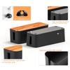 Cable Management Box 2 Pack with 16 Cable Clips Set-Large & Medium & Small Wooden Style Cable Organizer Box to Hide Wires&Power Strips | Cord Organizer Box | Cable Organizer for Home & Office [Black] view 4