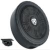 Rockville Wheel of BASS 8" 500W Powered Car Subwoofer, 4 Ohm, Slim Cast Aluminum Design, Easy Install, Remote Bass Knob, for Trucks and Cars view 1