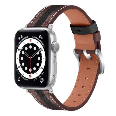 Leather Watch Strap for iWatch Series 7/SE/6/5/4/3/2/1,KangPlus Leather Bands Soft Wristband Sport Watch Strap Fit for 5.5-8.1 inch Compatible with iWatch Series 42MM/44MM/45MM