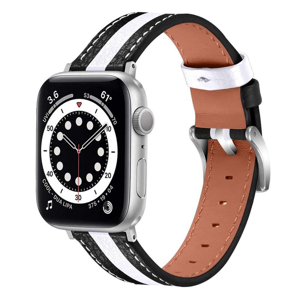 Watch Band Compatible with iWatch Series 7,KangPlus Leather Bands Soft Wristband Sport Watch Strap Fit for 5.5-8.1 inch Compatible with iWatch Series 7/6/5/4/3/2/1 38MM/40MM/41MM