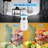 2Pcs 135W Light Bulb 5500K CFL Roas Daylight Spiral Softbox Lighting Kit Bulb in E27/E26 Socket for Photography Photo Box view 4