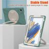 360 Rotation Case for Samsung Galaxy Tab A8 10.5" Sturdy Cover Rotate Ring Stand Shoulder Carrying Strap Hand Strap Rugged Children Adults Outdoor Case, DarkGreen view 4