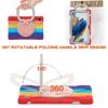 360 Rotation Case for Samsung Galaxy Tab A8 10.5" Sturdy Cover Rotate Ring Stand Shoulder Carrying Strap Hand Strap Rugged Children Adults Outdoor Case, Colourful Red view 3