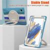 360 Rotation Case for Samsung Galaxy Tab A8 10.5" Sturdy Cover Rotate Ring Stand Shoulder Carrying Strap Hand Strap Rugged Children Adults Outdoor Case, Colourful Blue view 4
