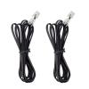 AIMIJIA Phone Cord, 6P4C Black Phone Telephone Extension Cord Cable Line Wire RJ11 6P4C Modular Plug for Landline Telephone Modem Accessory (6ft-2 Pack) view 1