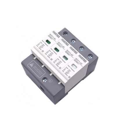 CZKE Surge Protective Device AC 3P+N 20~40KA 30KA~60KA 385V 420V House Lightning Protection Arrester Low-Voltage Protector (Color : 4P 385V AC, Size : 20-40KA)