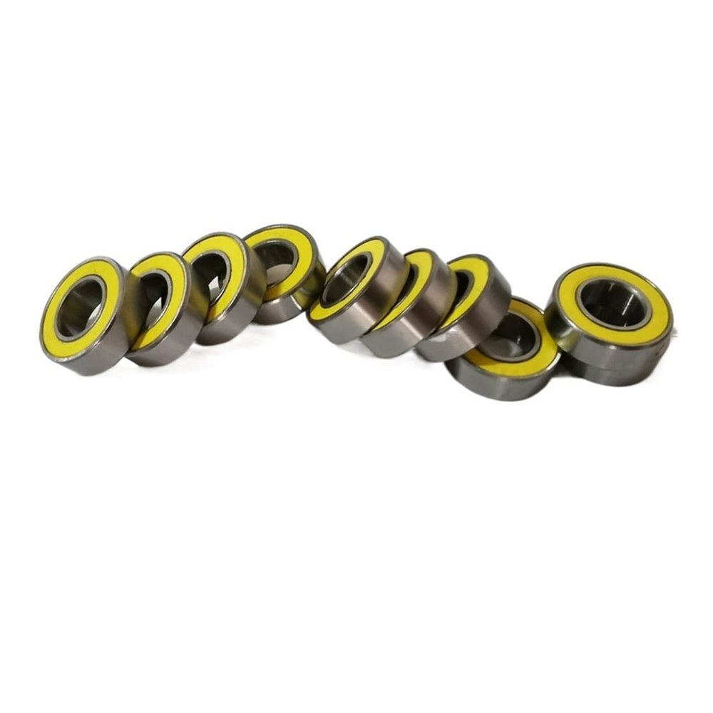 Youngran ABEC 3 Yellow Rubber Seals RC Bearing Kit Compatible for Marui Samurai Leisurely