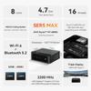 Beelink SER5 MAX Mini PC, AMD Ryzen 7 6800U(6nm, 8C/16T) up to 4.7GHz, Mini Computer 24GB LPDDR5 RAM 500GB NVME SSD, Micro PC 4K@60Hz Triple Display, Mini Gaming Computer WiFi6/BT5.2/HTPC/W-11 Pro view 2