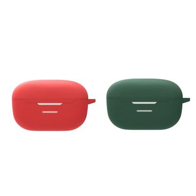 2 Pack DAYJOY Soft Silicone Protective Case Cover Compatible with JBL Endurance Race, Protective Skin Sleeve with Key Chain (red+Green)