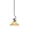 Toltec Lighting Capri 1 Light Mini Pendant in Dark Granite (901-DG-7182) view 1