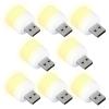 DASITON Plug in LED Night Light Mini USB LED Light Flexible USB LED Ambient Light Mini USB LED Light, LED Portable car Bulb, Indoor, Outdoor, Reading, Sleep (8 Warm Light) view 1