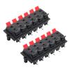 Bettomshin 2Pcs 12 Way Jack Socket Spring Push Release Connector Speaker Terminal Strip Block view 1