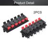 Bettomshin 2Pcs 12 Way Jack Socket Spring Push Release Connector Speaker Terminal Strip Block view 4