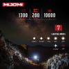 MIJOMI J81 Tactical Rechargeable Flashlight with Holster, 1300 Lumen Super Bright IP68 Waterproof Dual Button Flashlight for Tactical Games Outdoor view 2
