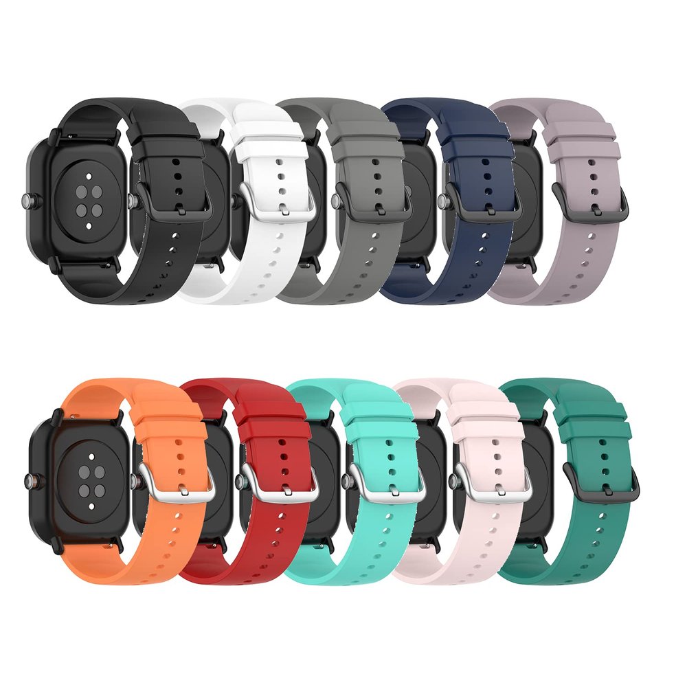 Chofit 10 Pack Compatible with Michael Kors Women's MKGO Gen 5E 43mm Bands, Soft Silicone Sport Strap Compatible with Michael Kors Women's MKGO Gen 5E 43mm Straps Women Men