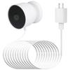 Power Cable Compatible with Google Nest Cam Outdoor or Indoor, Battery, 30Ft/9.1m Weatherproof Outdoor Cable Continuously Charging Your Nest Camera (White) view 1