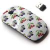 2.4G Wireless Mouse with Cute Pattern Design for All Laptops and Desktops with Nano Receiver - Fruit White view 1