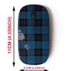 2.4G Wireless Mouse with Cute Pattern Design for All Laptops and Desktops with Nano Receiver - Blue Black Tartan Scottish view 2