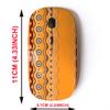 2.4G Wireless Mouse with Cute Pattern Design for All Laptops and Desktops with Nano Receiver - Ethnic Australian Traditional view 2