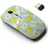 2.4G Wireless Mouse with Cute Pattern Design for All Laptops and Desktops with Nano Receiver - Blue view 1