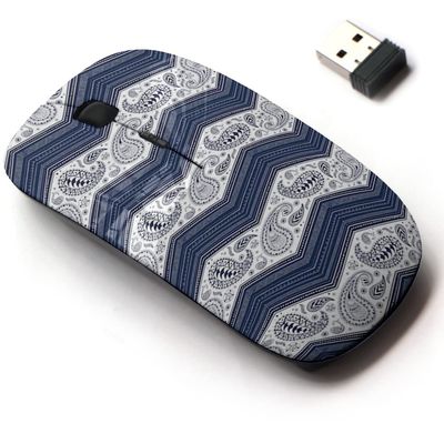 2.4G Wireless Mouse with Cute Pattern Design for All Laptops and Desktops with Nano Receiver - Bohemian Ornament Ethnic Tribal