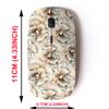 2.4G Wireless Mouse with Cute Pattern Design for All Laptops and Desktops with Nano Receiver - Flowers view 2