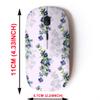 2.4G Wireless Mouse with Cute Pattern Design for All Laptops and Desktops with Nano Receiver - Blue Urban Flowers view 2