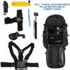 Navitech Action Camera Backpack & 60-in-1 Accessory Combo Kit with Integrated Chest Strap - Compatible with Hahoco 4K Action Camera view 2