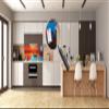 Glass splashback with metal backing - Kitchen glass panel MBBS27: Paintings Series view 3